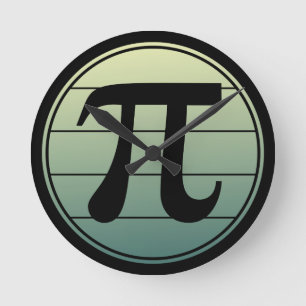 Gradient Pi Symbol Pi day   Happy Pi day Math Round Clock