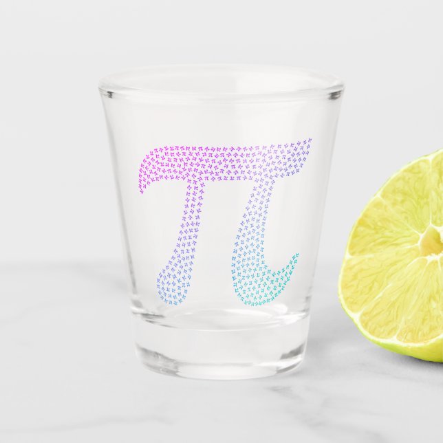 Gradient Pi Symbol Pi day | Happy Pi day Math  Shot Glass (Front)