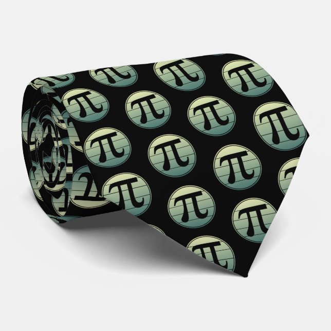 Gradient Pi Symbol Pi day | Happy Pi day Math Tie (Rolled)