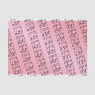 Gradient Pink Custom Logo Tissue Paper