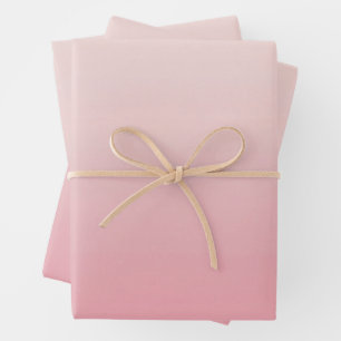 Gradient Pink Minimalist Wrapping Paper Sheet
