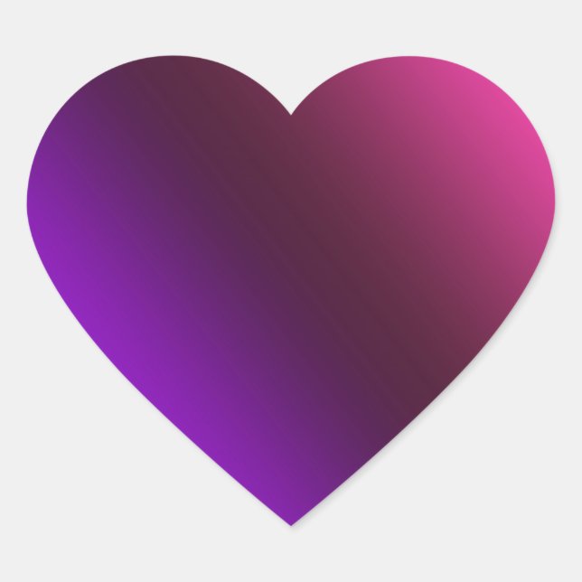 Gradient, pink-purple heart sticker (Front)