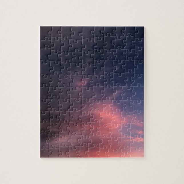 Gradient Pink Sky Photo Clouds Jigsaw Puzzle (Vertical)