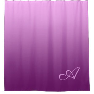 Gradient Pink with Custom Monogram Shower Curtain