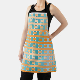 Gradient Plaid Orange Apron