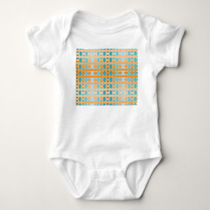 Gradient Plaid Orange Baby Bodysuit