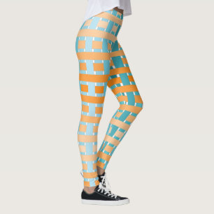 Gradient Plaid Orange  Leggings