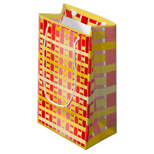 Gradient Plaid Small Gift Bag