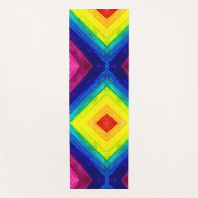 Gradient Prism Rainbow Art Yoga Mat  (Front)
