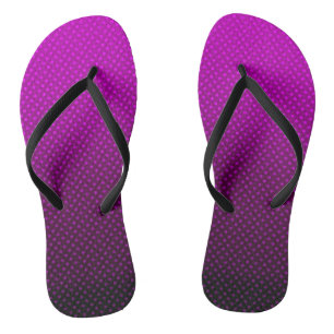 Gradient purple  grey polka dots print abstract fe flip flops