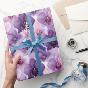 Gradient Purple Orchid Layers Wrapping Paper