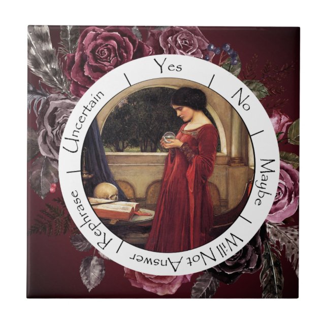 Gradient Red and Black Flowers Pendulum   Tile (Front)