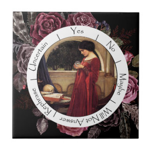 Gradient Red and Black Flowers Pendulum   Tile