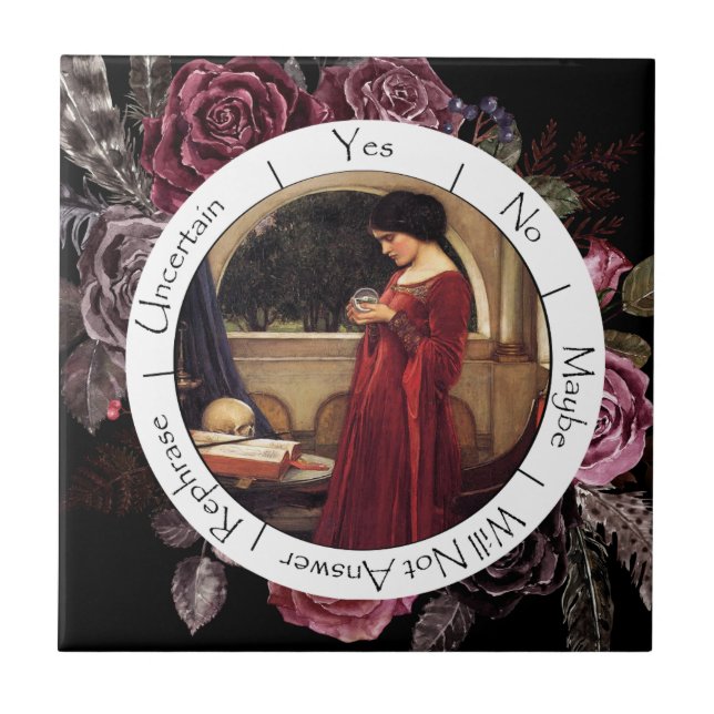 Gradient Red and Black Flowers Pendulum   Tile (Front)