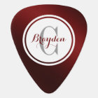 Gradient Red Personalised Guitar Pick