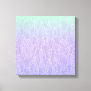 Gradient Scale Pattern - Mermaid Tail Canvas Print