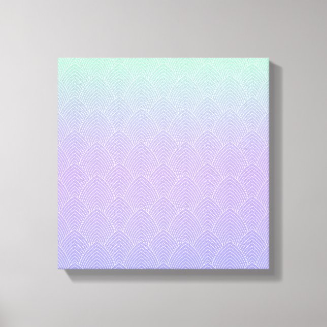 Gradient Scale Pattern - Mermaid Tail Canvas Print (Front)
