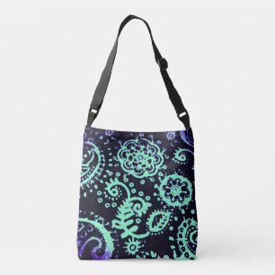 Gradient Seafoam Purple Print Cross Body Bag