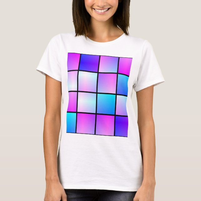 Gradient squares pattern T-Shirt (Front)