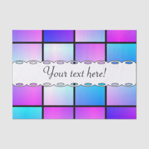 Gradient squares pattern tissue paper