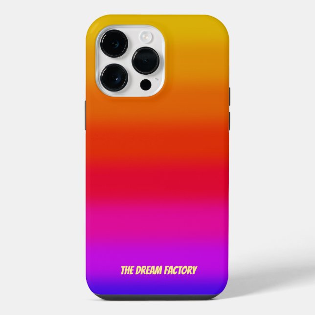 Gradient Stripe Monogram iPhone Case (Back)