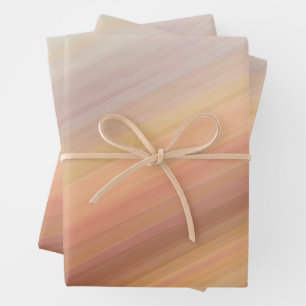 Gradient striped sunset orange brown earth tone  wrapping paper sheet