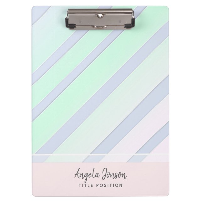 Gradient Stripes Clipboard (Front)