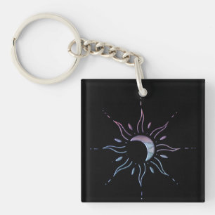 Gradient Sun Key Ring