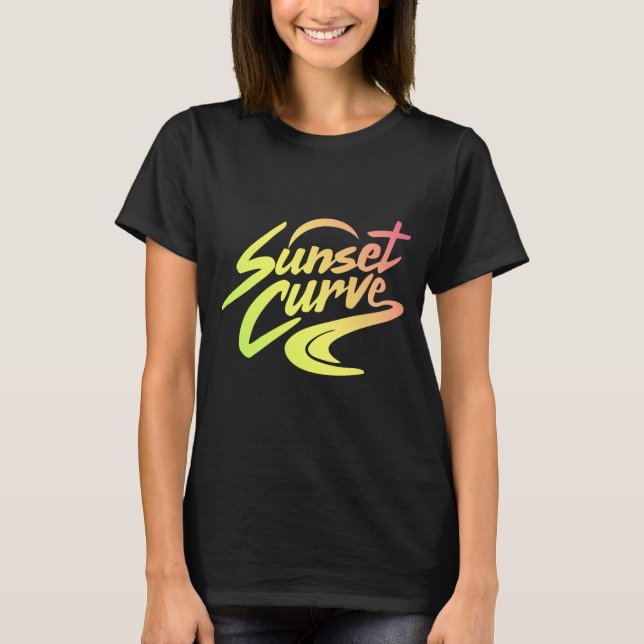 Gradient Sunset Curve T-Shirt (Front)