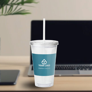 Gradient Teal Health Logo Branded Promotion  Acrylic Tumbler