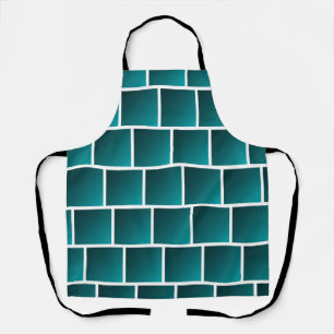 Gradient Teal Squares Apron