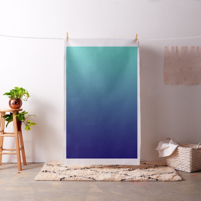 Gradient teal to blue background fabric (In Situ)