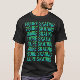 Gradient Text Figure Skating T-Shirt