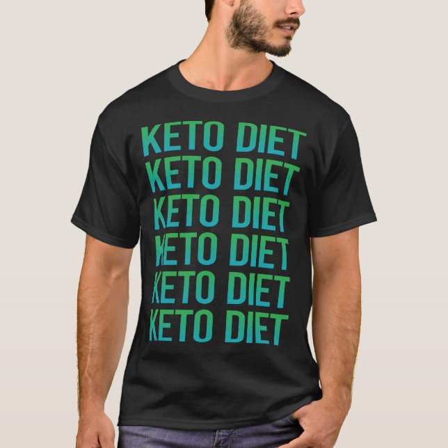 Gradient Text Keto Diet Ketogenic Ketone Ketosis T-Shirt (Front)