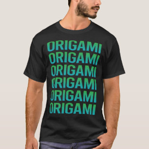 Gradient Text Origami T-Shirt