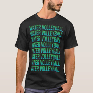 Gradient Text Water Volleyball T-Shirt