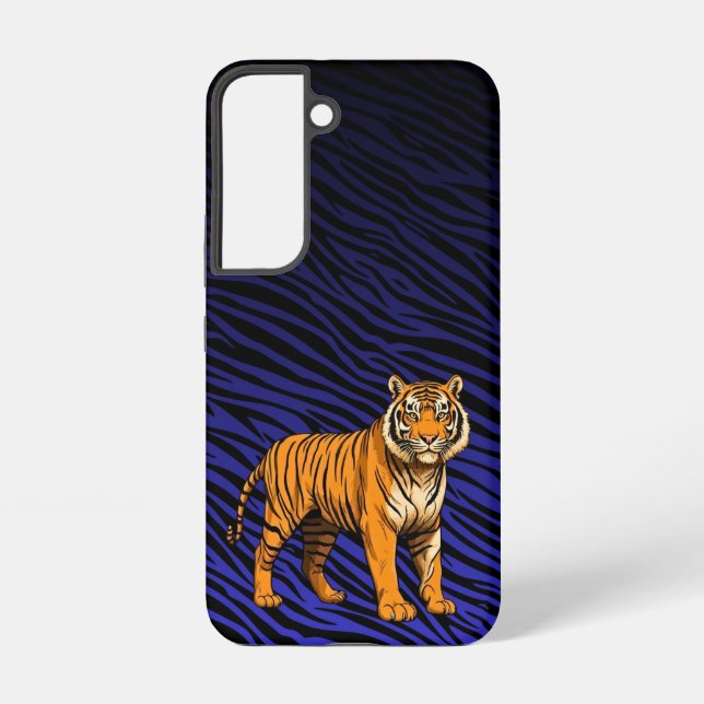 Gradient Tiger Pattern with Tiger  Samsung Galaxy S22 Case (Back)