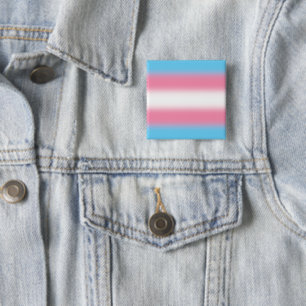 Gradient Transgender Pride Flag - Trans Flag 15 Cm Square Badge