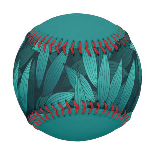 Gradient tropical leaves baseball