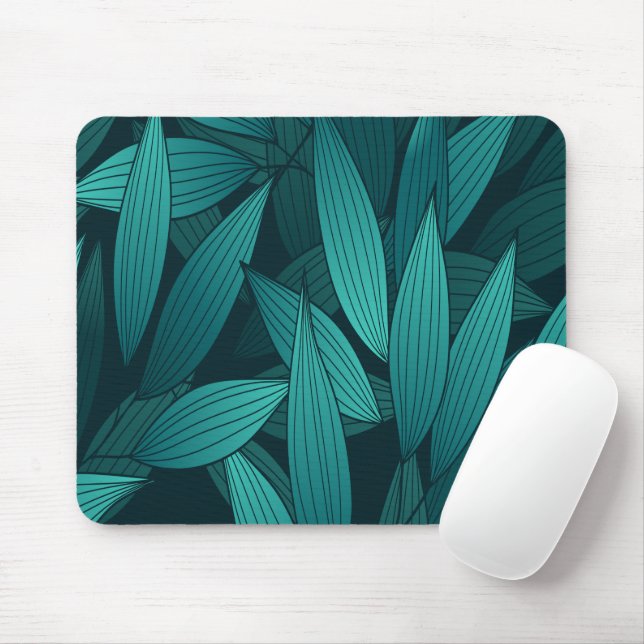 Gradient tropical leaves mouse mat (With Mouse)