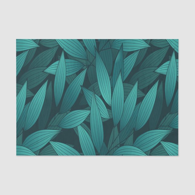 Gradient tropical leaves tissue paper (Front)