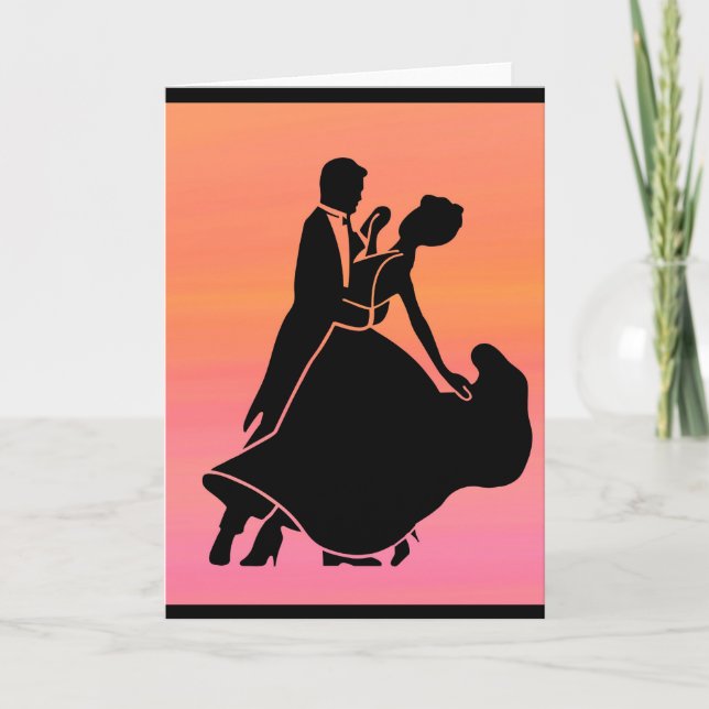 gradient tropical sunset  sunrise dancers card (Front)