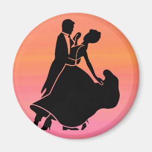 gradient tropical sunset sunrise dancers magnet