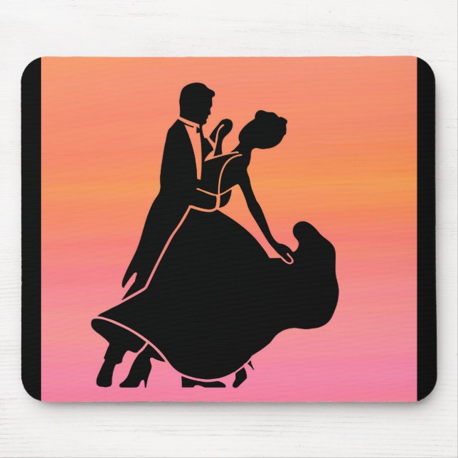 gradient tropical sunset  sunrise dancers mouse mat (Front)