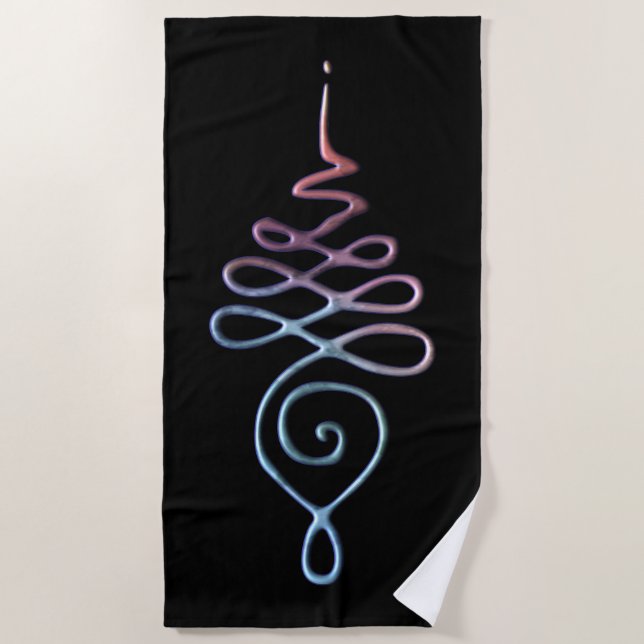 Gradient Unalome Beach Towel (Front)