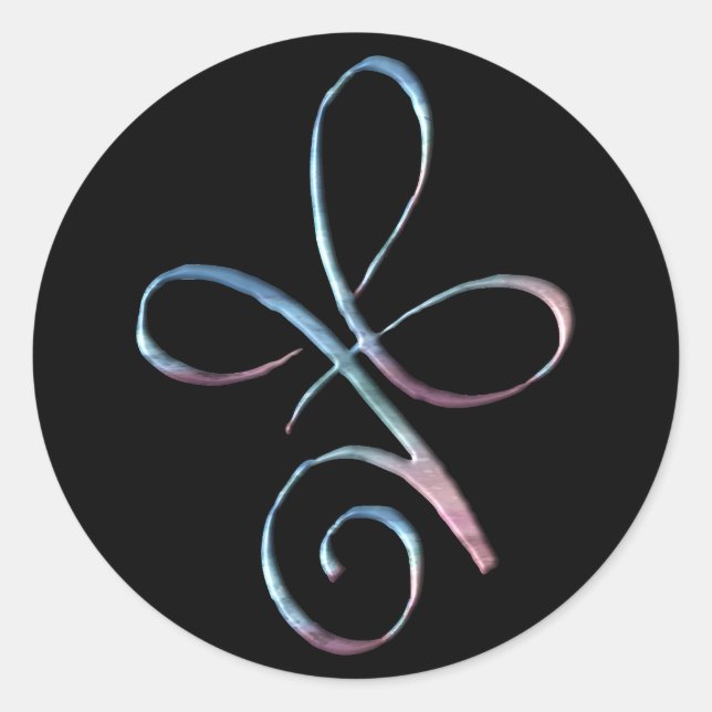 Gradient Unconditional Love Classic Round Sticker (Front)