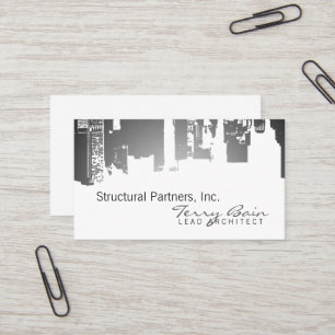 Gradient Upside Downtown Horizontal Skinny Business Card