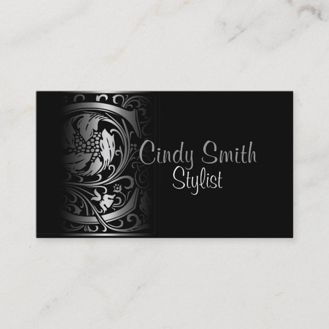 Gradient Vintage Letter "C" Business Card (Front)