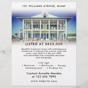 Gradient white elegant professional realty  flyer