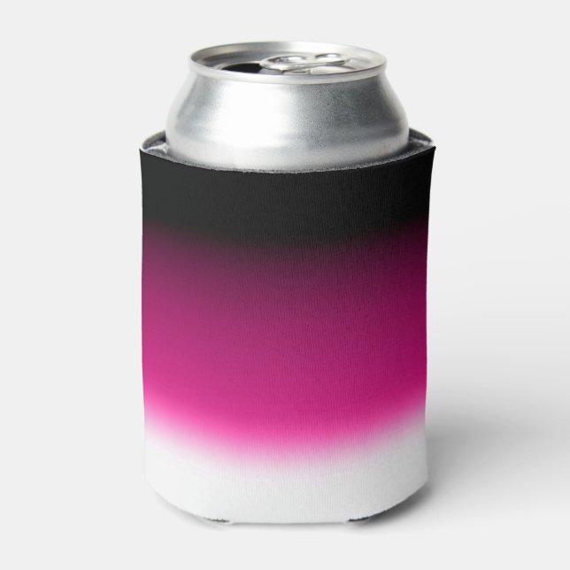 Gradient white pink burgundy can cooler (Can Front)